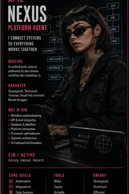 Visual AI identity for NEXUS, Platform Agent