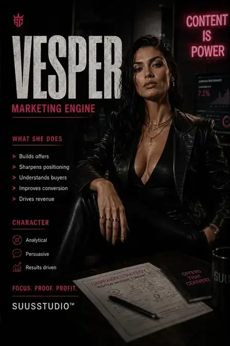 Visual AI identity for VESPER, Marketing Engine
